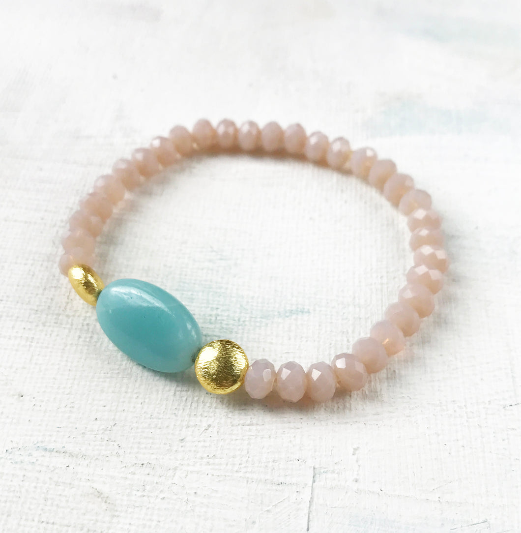 Blush/Amazonite bracelet