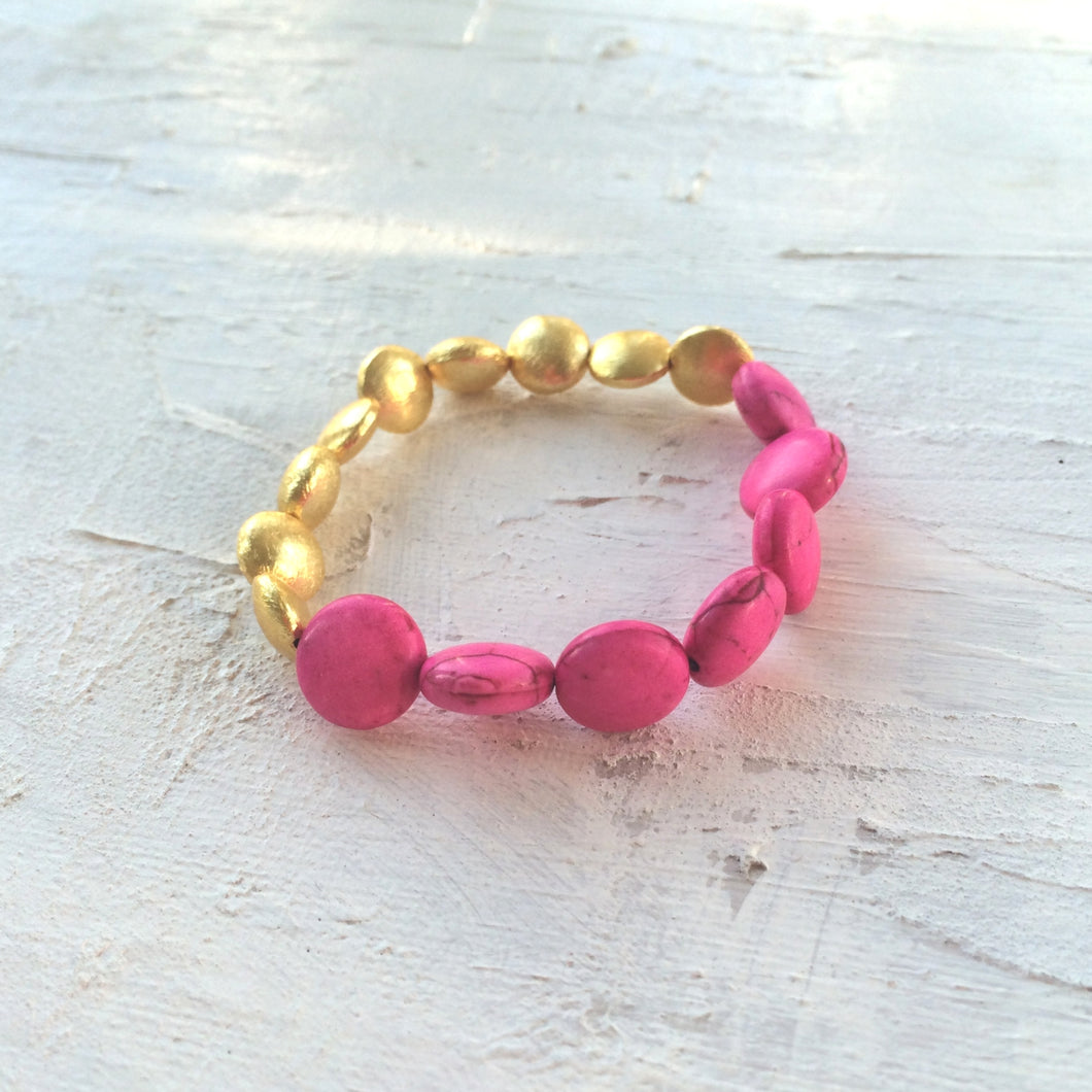 Pink/gold bracelet