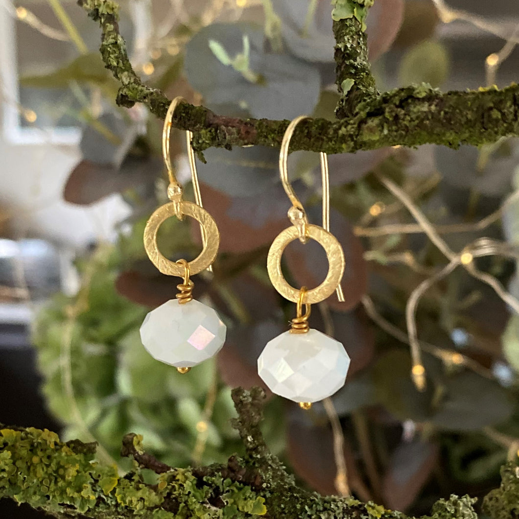 Winter white earrings