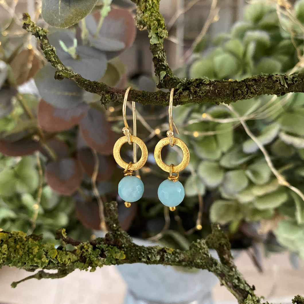 Dainty blue earrings