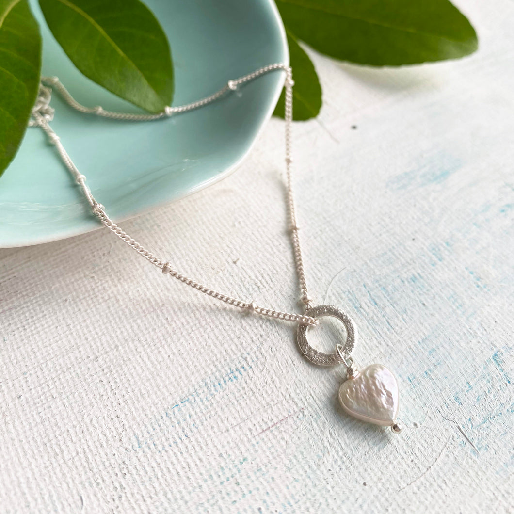 Pearl heart necklace