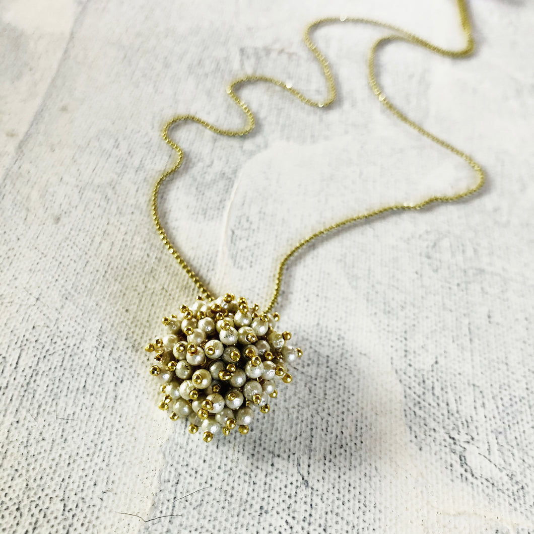 Pearl cluster necklace