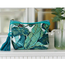 Load image into Gallery viewer, Small wash bag tropical leaf
