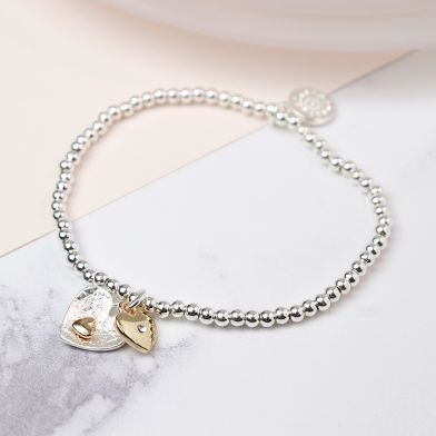 Double heart bracelet