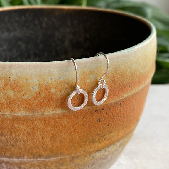 Tiny circle earrings